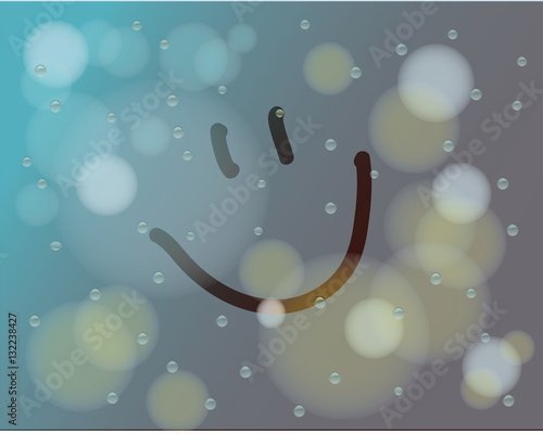 written by hand smile on sweaty box