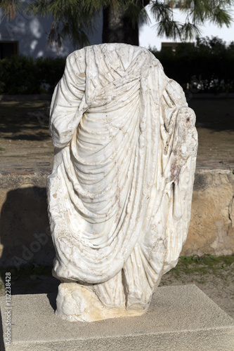 Ancient remains of Carthage civilization in Tunis, piece of art in the museum of carthage. photo