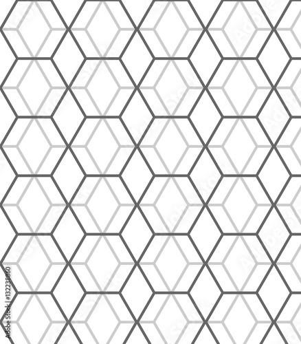 Abstract geometric black and white hipster fashion hexagon pattern