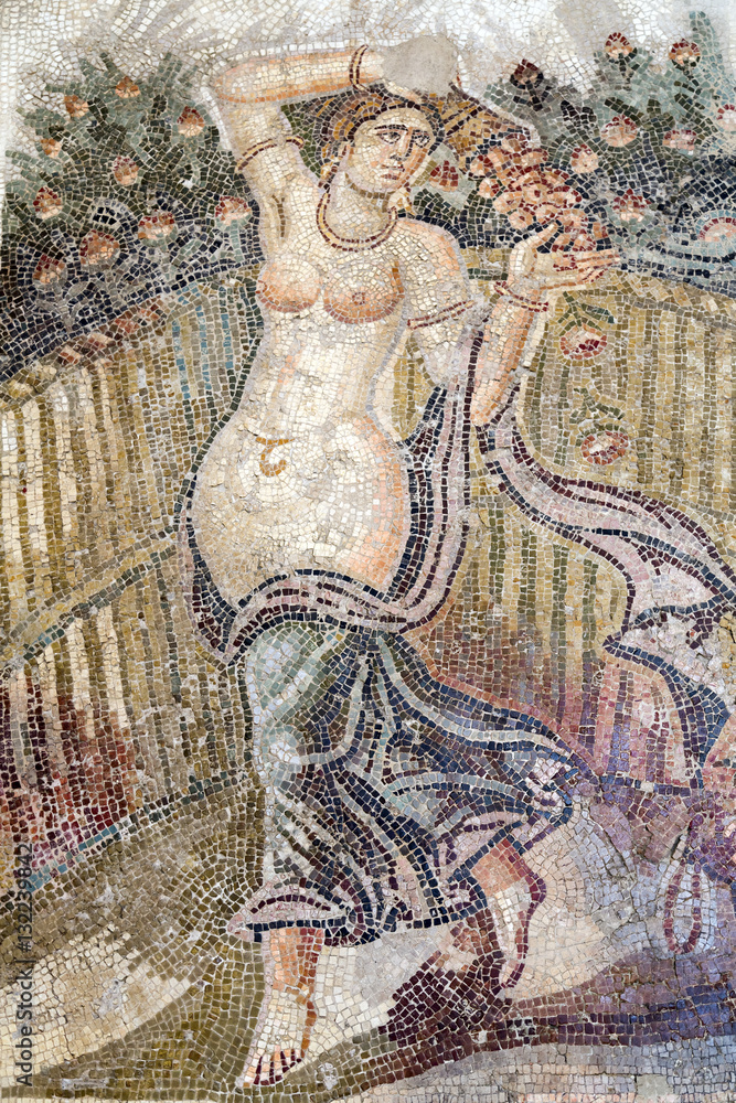 Fototapeta premium Ancient remains of Carthage civilization in Tunis, piece of art in the museum of carthage.