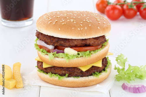 Doubleburger Double Burger Hamburger Menu Menü Menue Getränk