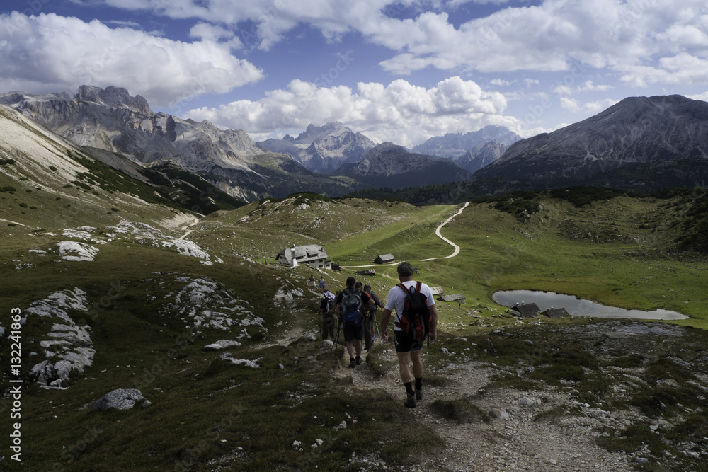 Fototapeta premium walking into the italian dolomites
