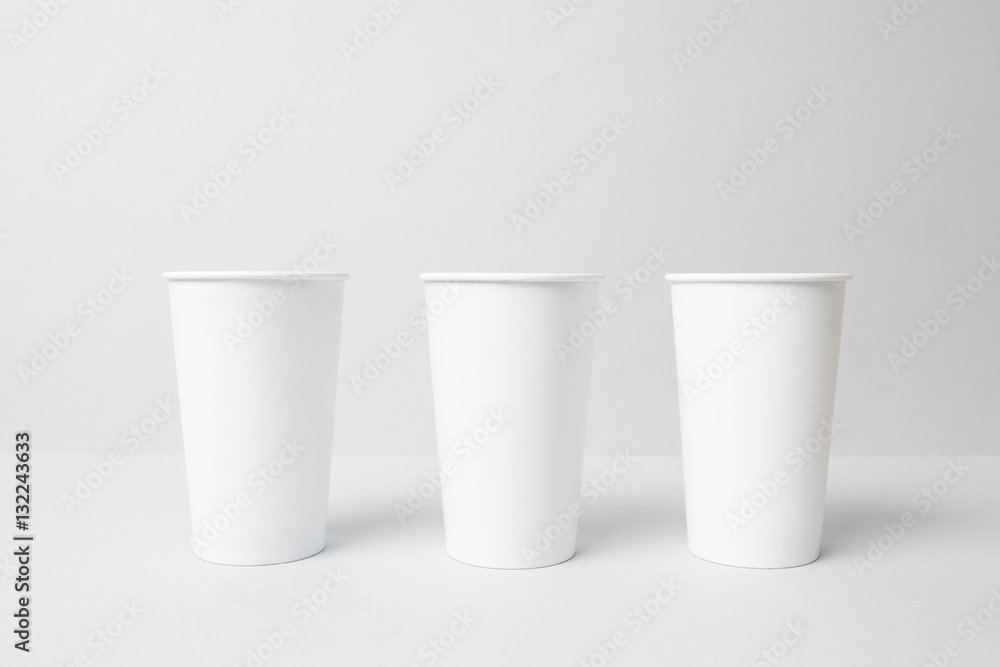White paper cups mockup White paper cups mockup