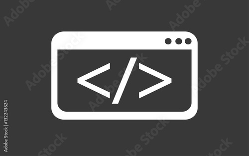 Coding flat vector icon Free Download Coding flat vector icon - GFXLoad
