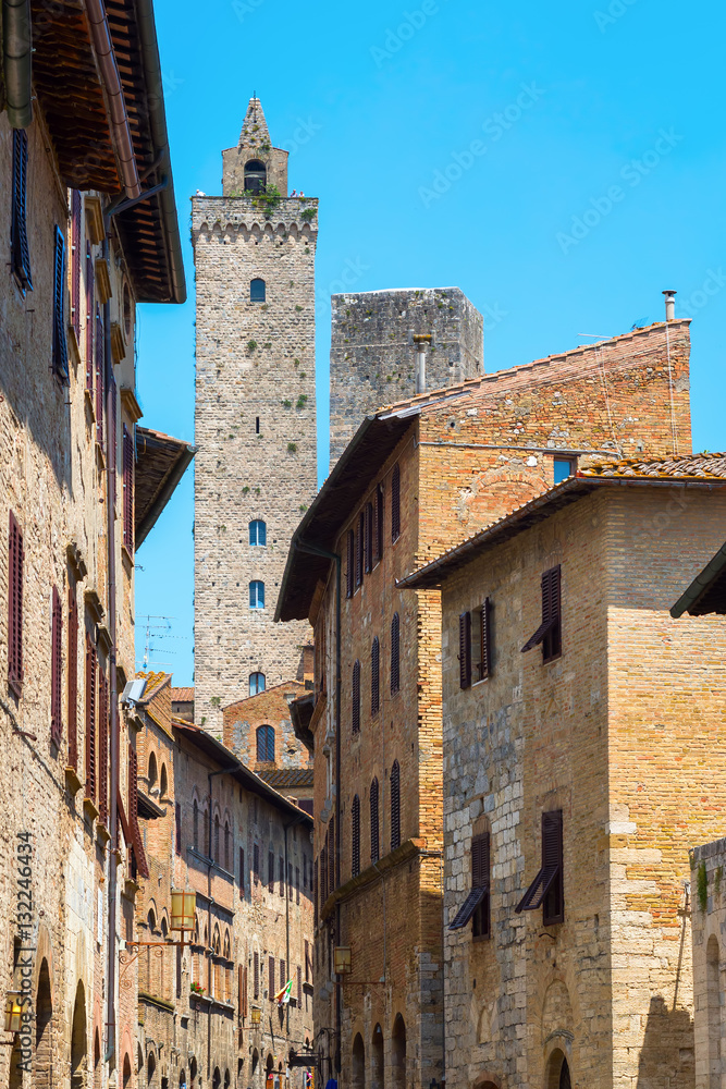 old town of San Gimignano, Italy