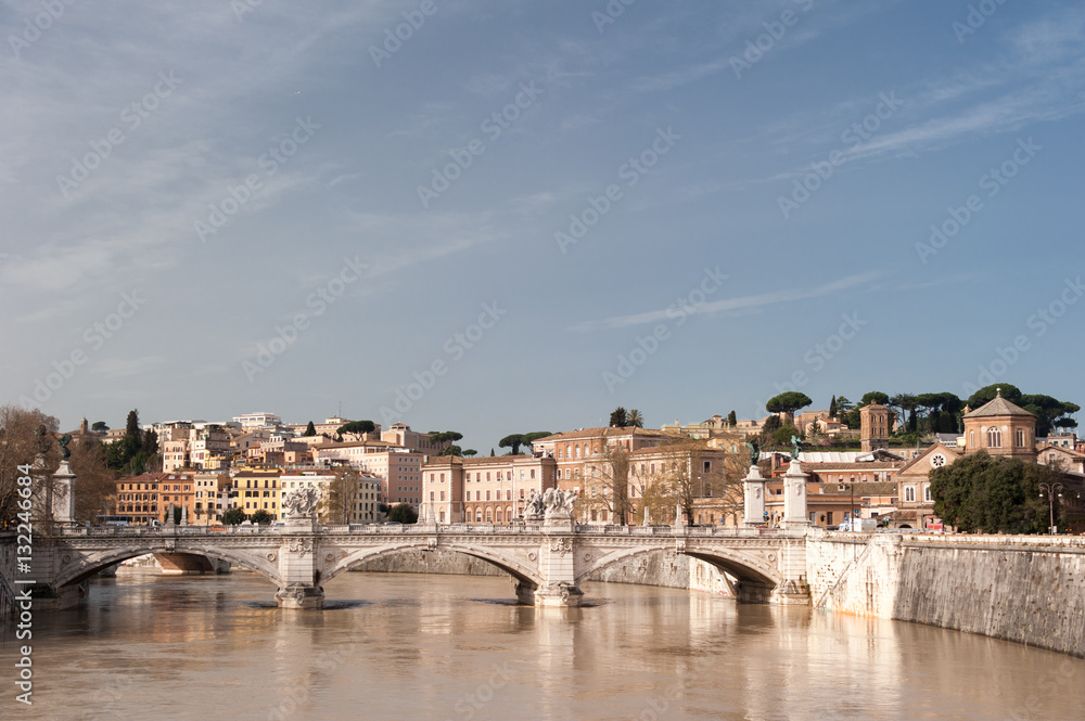 Rom Stadtansicht über den Tiber
