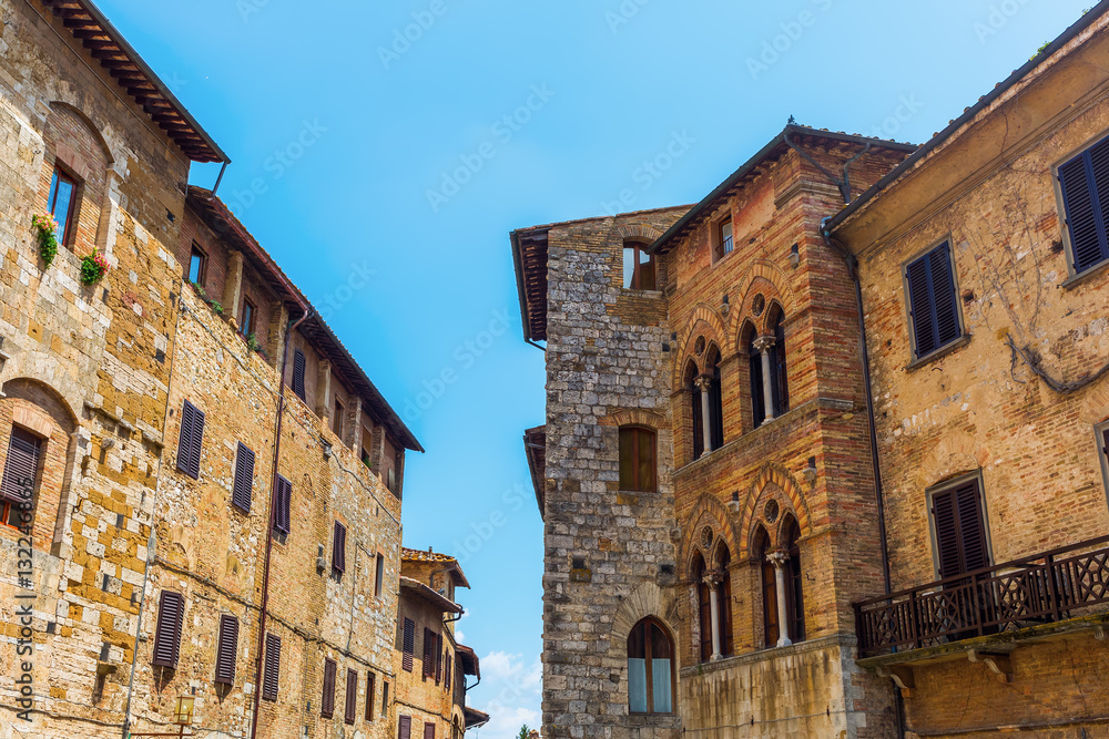old buildings in San Gimignano, Italy