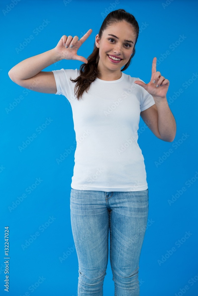 Beautiful woman in white t-shirt Beautiful woman in white t-shirt