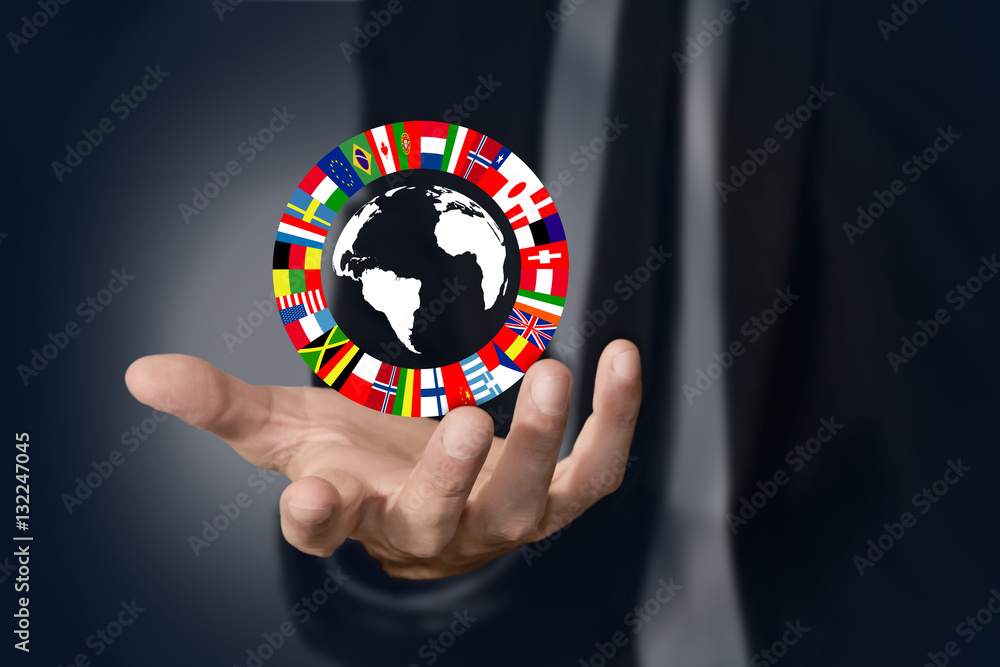 mano, bandiere, bandierine, internazionale, mondo mano, bandiere, bandierine, internazionale, mondo