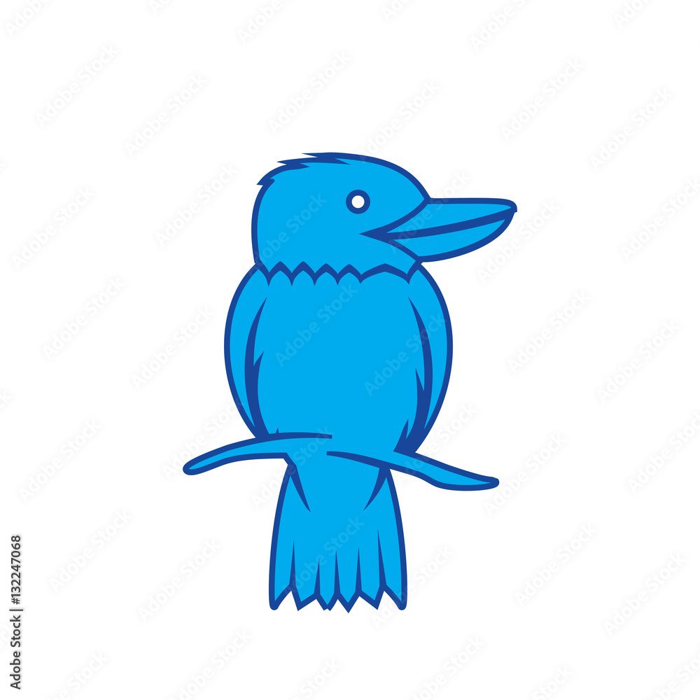 Obraz premium Bird Kookaburra logo 