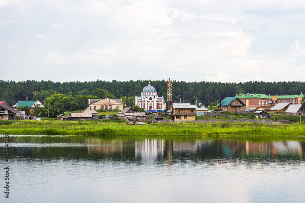 Village summer landscape. Siberia