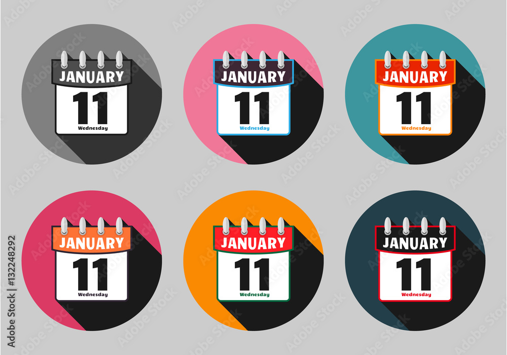 Set calendar icon vector Set calendar icon vector