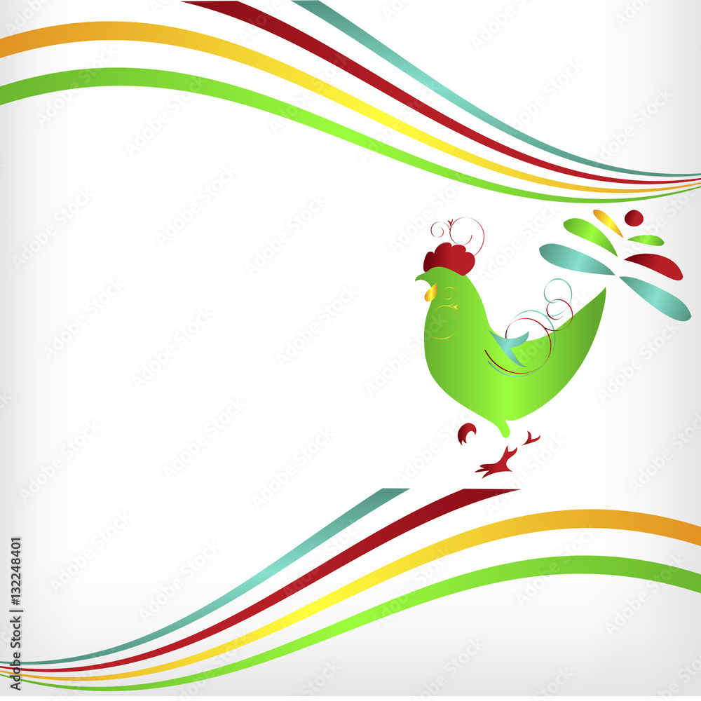 Rooster goes over the rainbow Rooster goes over the rainbow