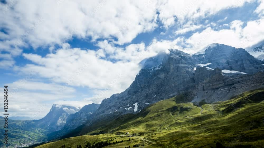 Eiger in Bernese Oberland in Switzerland - Time Lapse Video