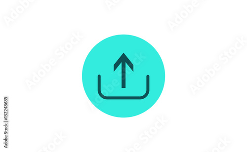 Vector flat line upload icon