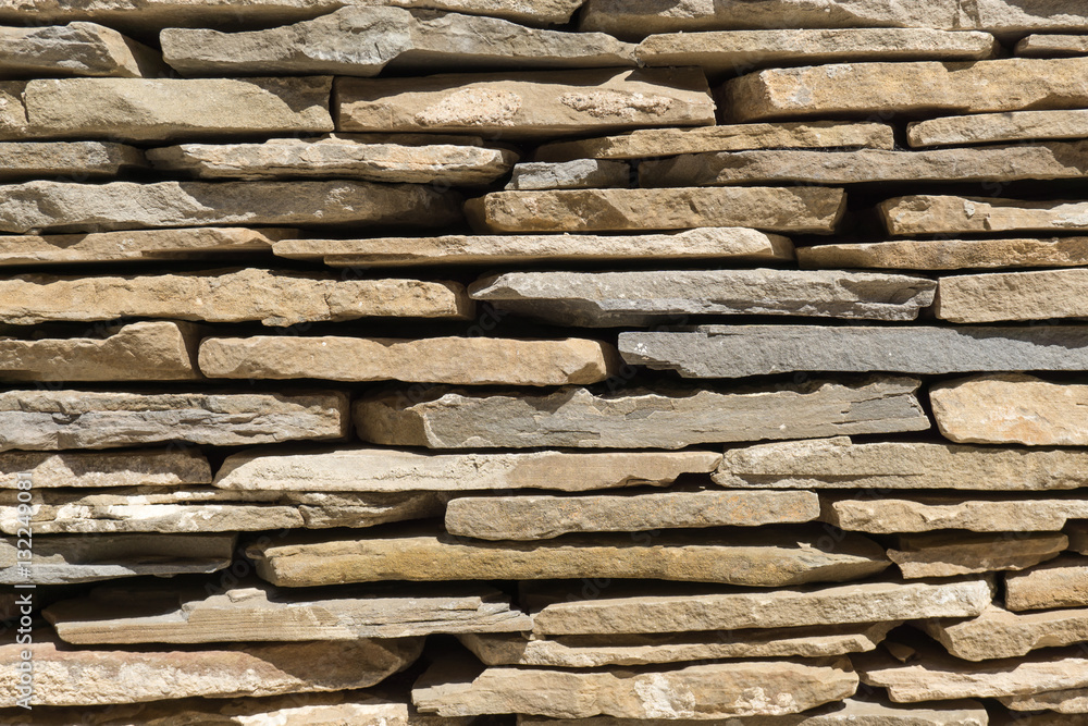 slate flagstone wall of large irregular pieces of stone ruins brown background detail slate flagstone wall of large irregular pieces of stone ruins brown background detail