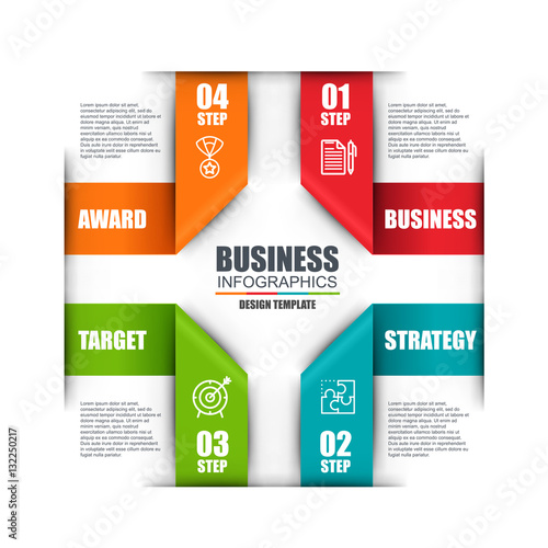 Infographic business lebel data visualization