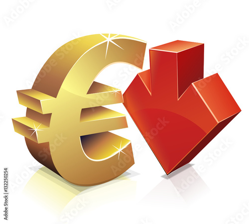 Euro en or à la baisse