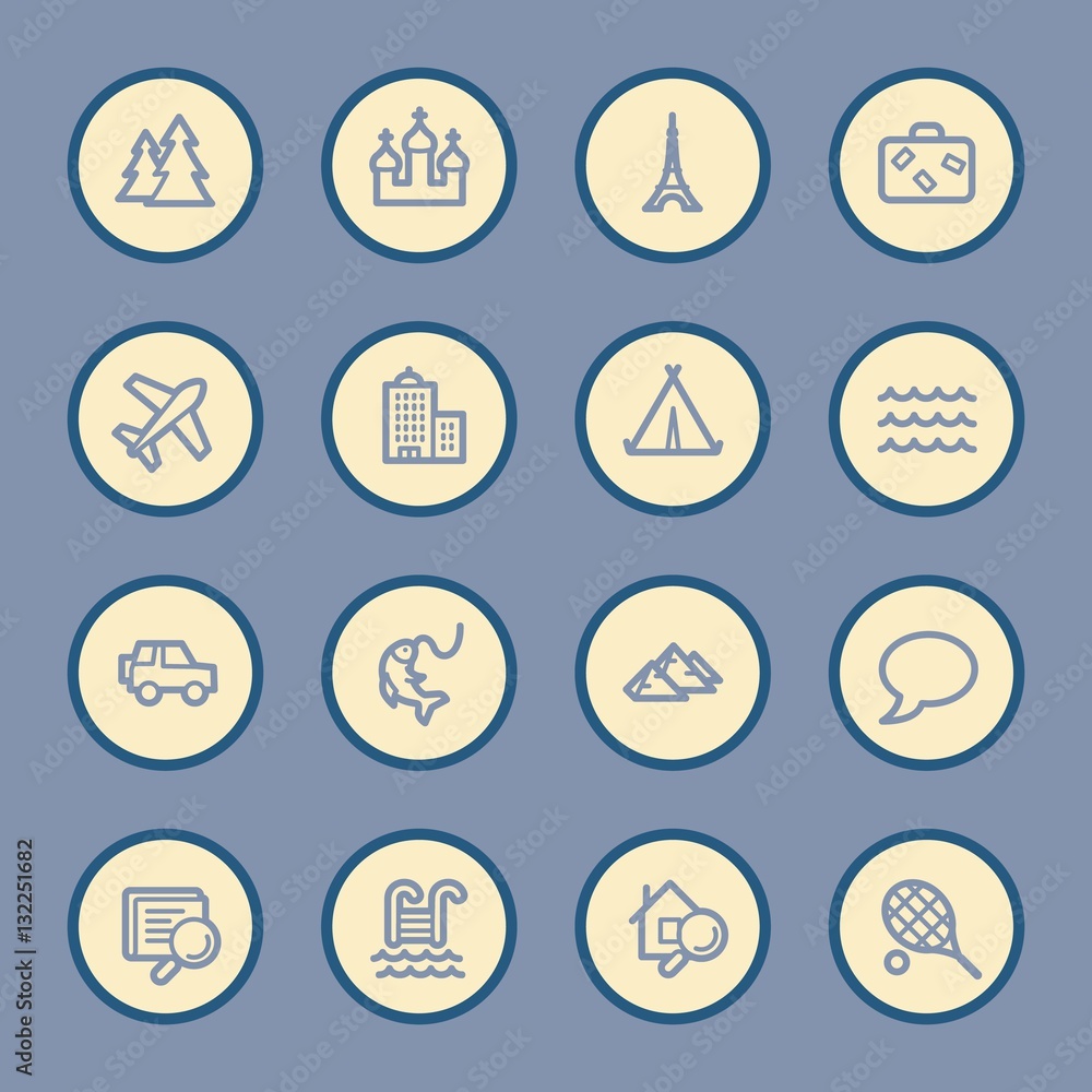 Travel web icons set Travel web icons set