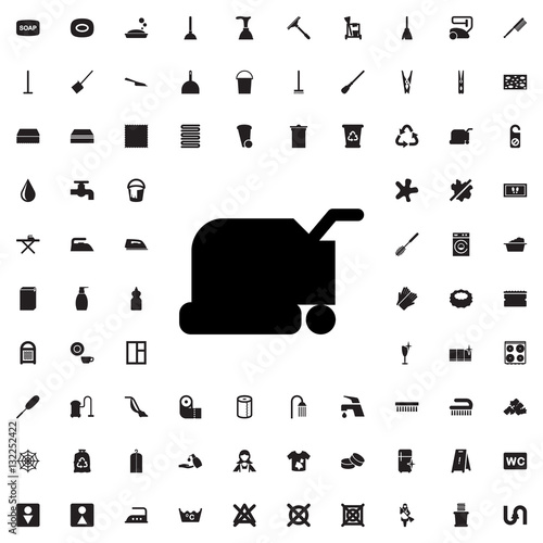 lawn mower icon illustration