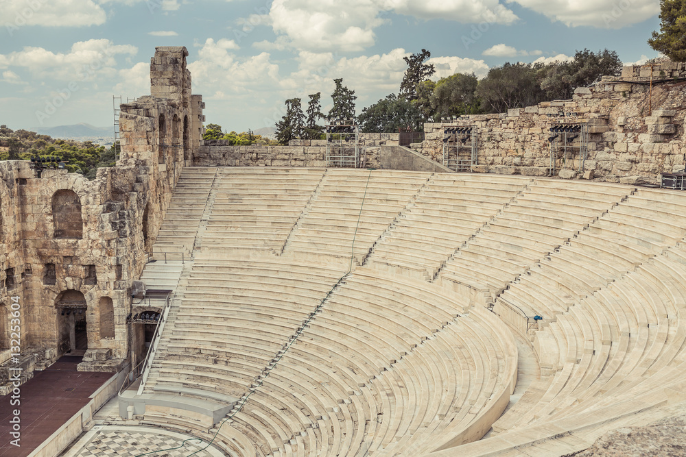 Amphitheater in Acropolis, Athens Greece