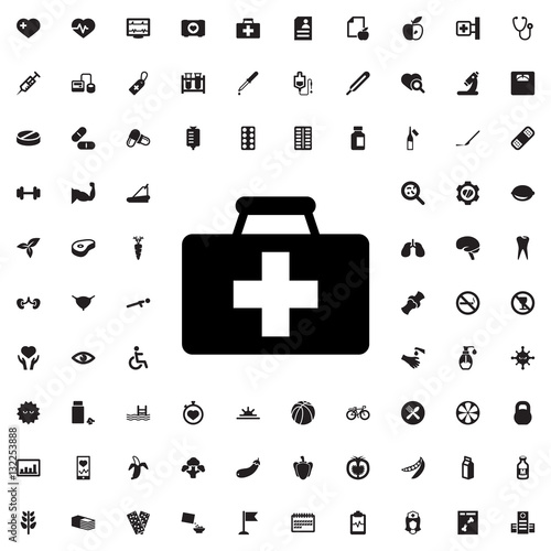 first aid kit icon illustration