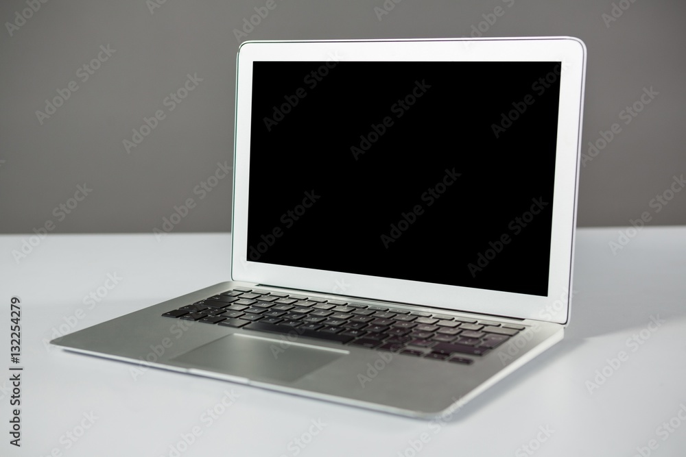 Laptop on table Laptop on table