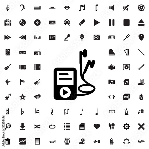 mp3 player icon illustration