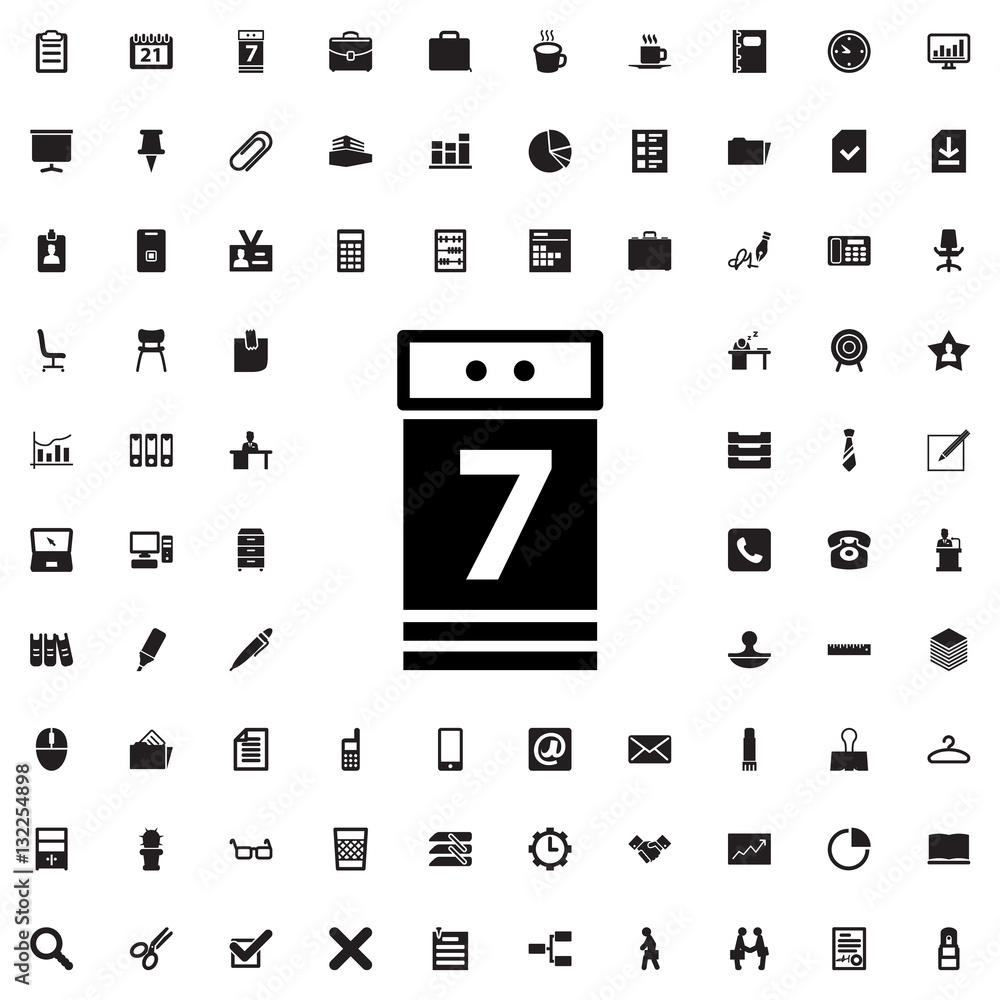 calendar 7 date icon illustration calendar 7 date icon illustration