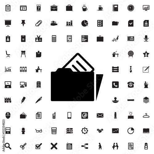 document in folder icon illustration