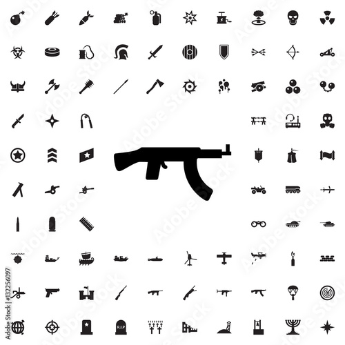 submachine gun icon illustration