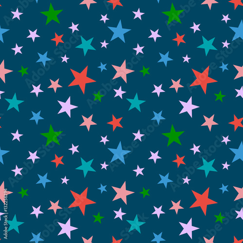 Abstract seamless pattern with stars
