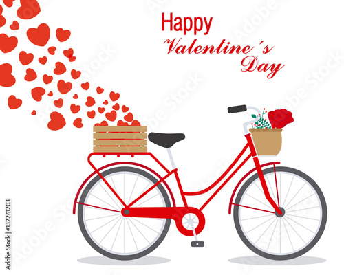 Great card for Valentine's Day. Cute bike with hearts. 