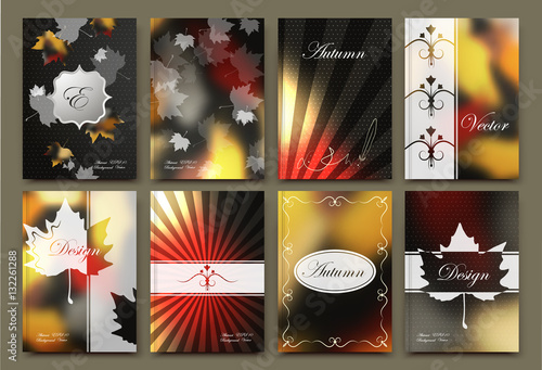 Abstract composition. Eco text frame surface. Patch a4 brochure cover design. Title sheet model set. Yellow leaf fall icon. Creative vector front page. Natural ad banner form texture. Flyer fiber font