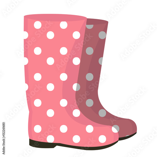 Rubber boots icon. Gumboots isolated on white background. Wellingtons vector illustration
