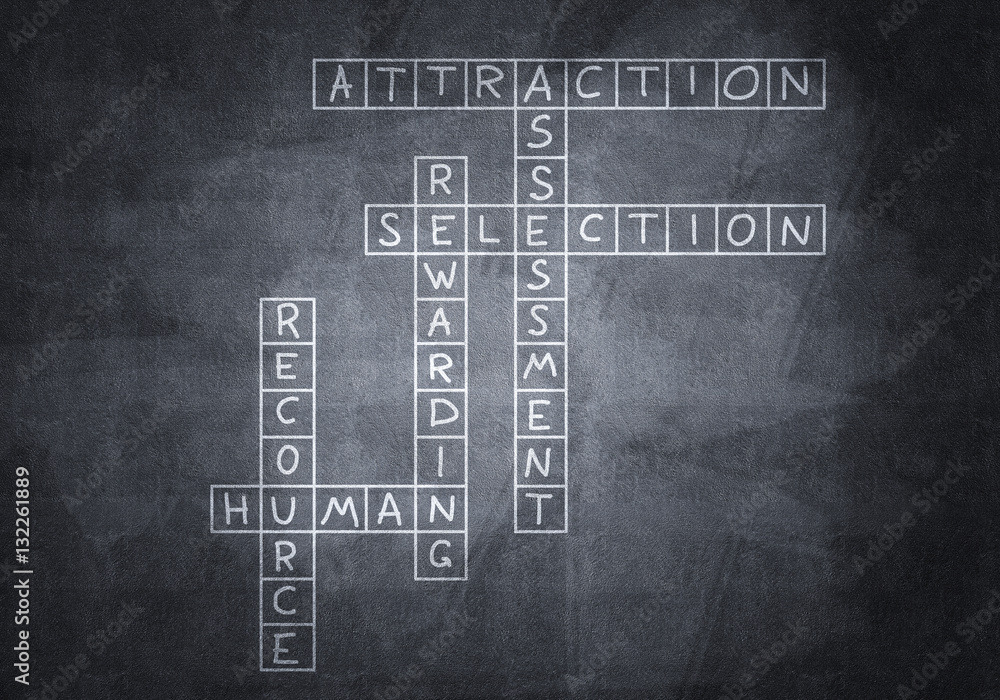 Chalk drawn crossword foto de Stock Adobe Stock