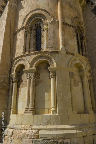 Exterior of a Romanesque style Christian church  City of Segovia