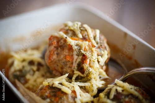 steamed meatballs tangled meat with carrots