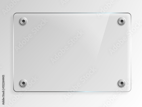 Transparent Glass Plate Mock Up