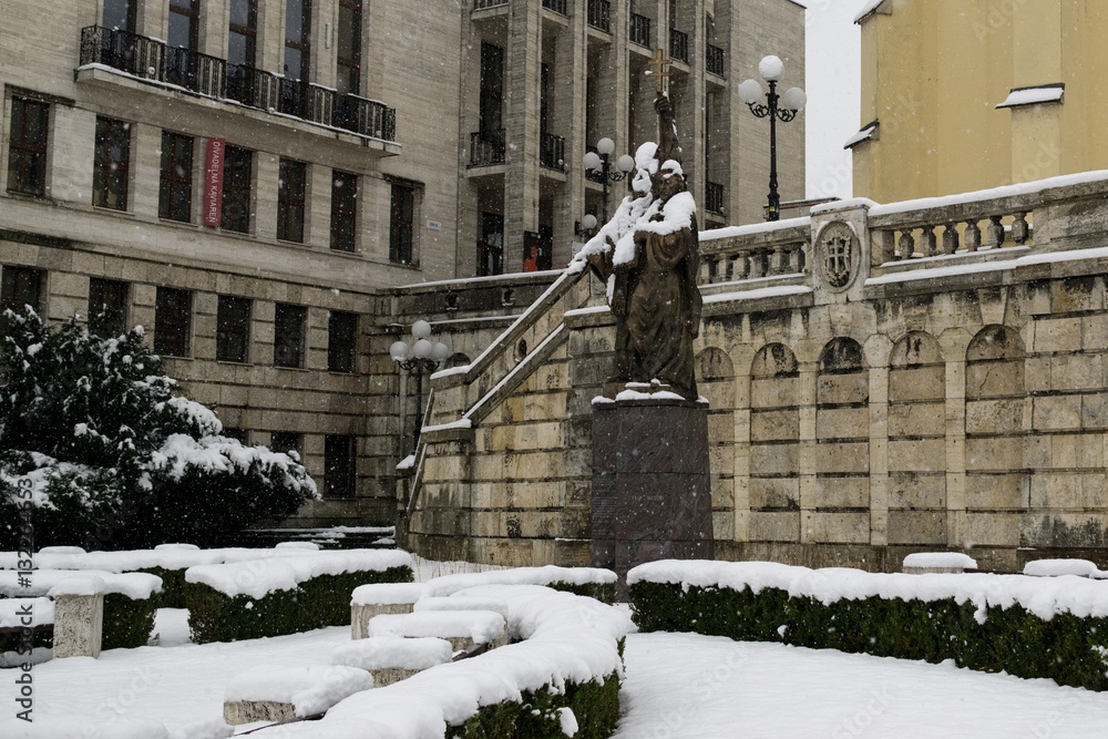 Fototapeta premium Architecture in winter. Slovakia