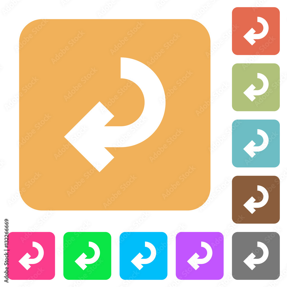Return arrow rounded square flat icons Return arrow rounded square flat icons