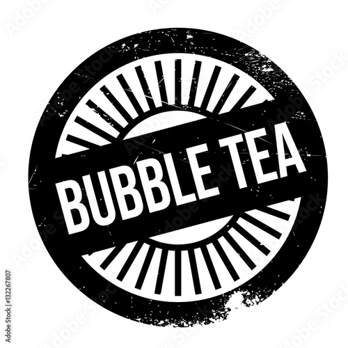 Bubble tea stamp. Grunge design with dust scratches. Effects can be easily removed for a clean, crisp look. Color is easily changed.