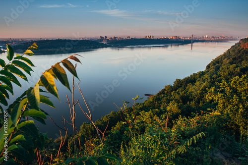 Fotografia, Obraz Hudson river at sunrise