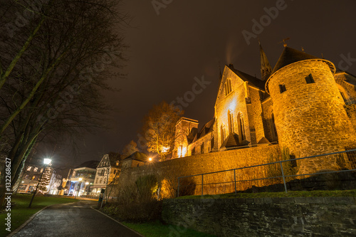 st martinus church olpe germany at night photo