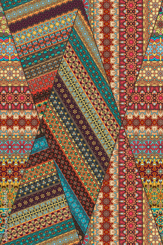 Seamless pattern. Vintage decorative elements. Hand drawn background. Islam, Arabic, Indian, ottoman motifs. Perfect for printing on fabric or paper.