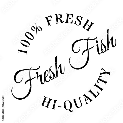 Fresh fish stamp. Grunge design with dust scratches. Effects can be easily removed for a clean, crisp look. Color is easily changed.