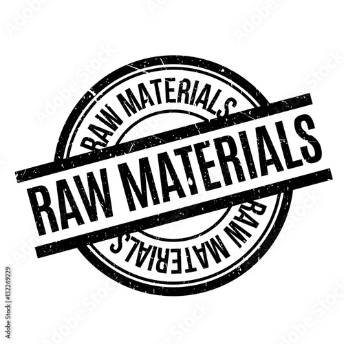 Raw Materials rubber stamp