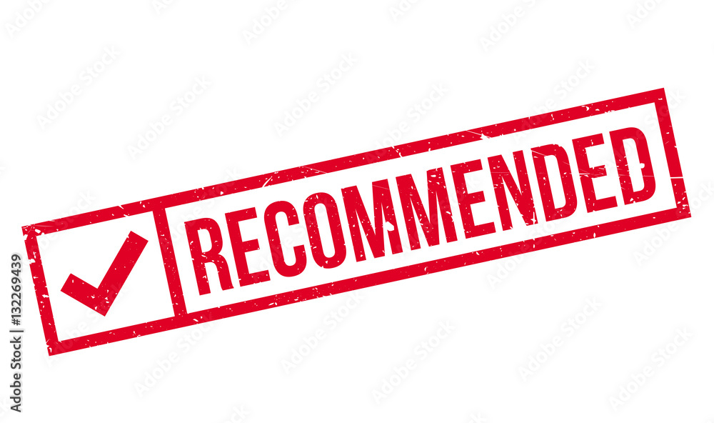 Recommended rubber stamp Recommended rubber stamp