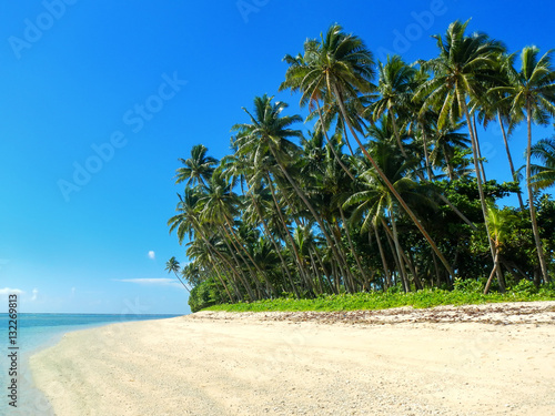 Sandy beach in Lavena village on Taveuni Island  Fiji