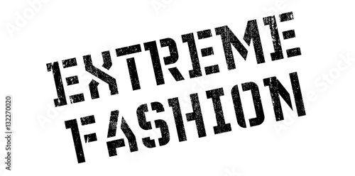 Extreme Fashion rubber stamp. Grunge design with dust scratches. Effects can be easily removed for a clean, crisp look. Color is easily changed.